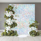 9FTx4FT Black Shimmer Wall Backdrop Halloween Photo Backdrop Shiny Square Panel
