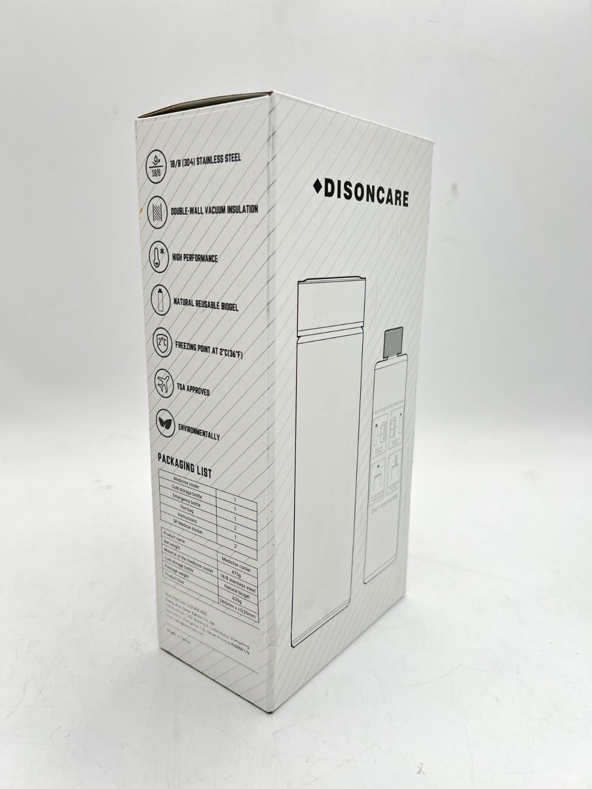 DISONCARE Odyssey 60H Insulin Cooler Travel case Digital Display Medication Coo