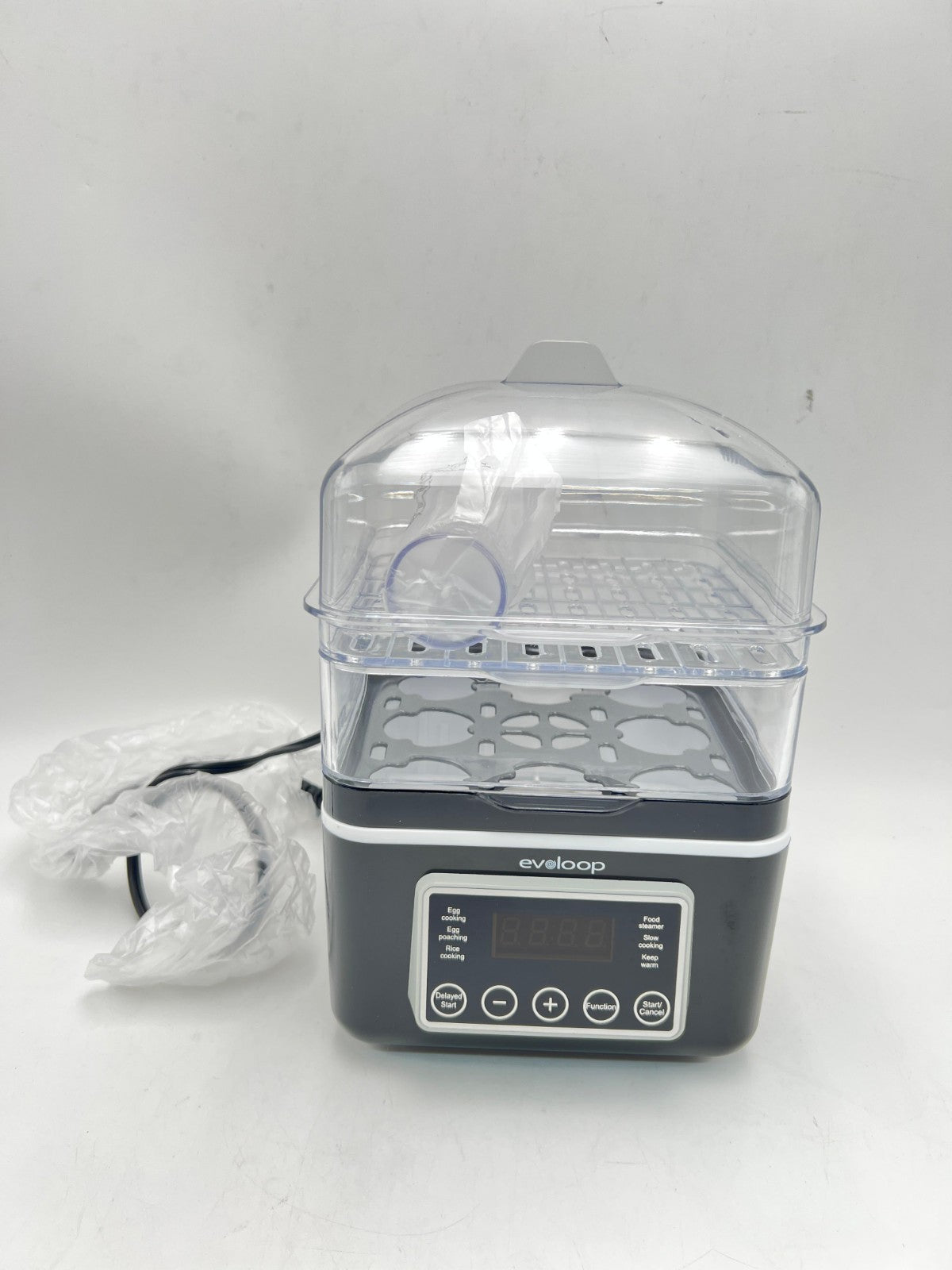 2 Tiers Electric Food Steamer for Cooking, 4 QT Digital Multi Vegetable