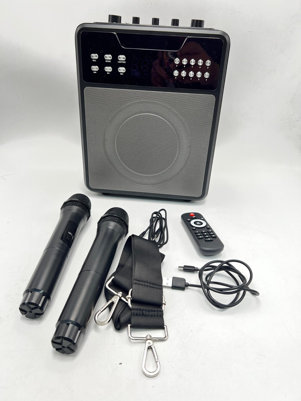 Karaoke Machine for Adults, Portable Karaoke Machine with Bluetooth and 2 Wirele