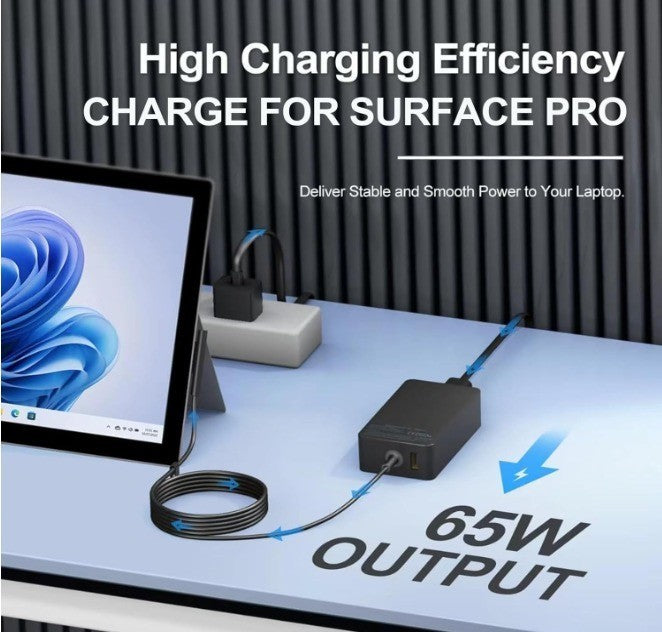 "Surface Pro Charger 65W, Surface Laptop Charger Compatible with Microsoft Surfa