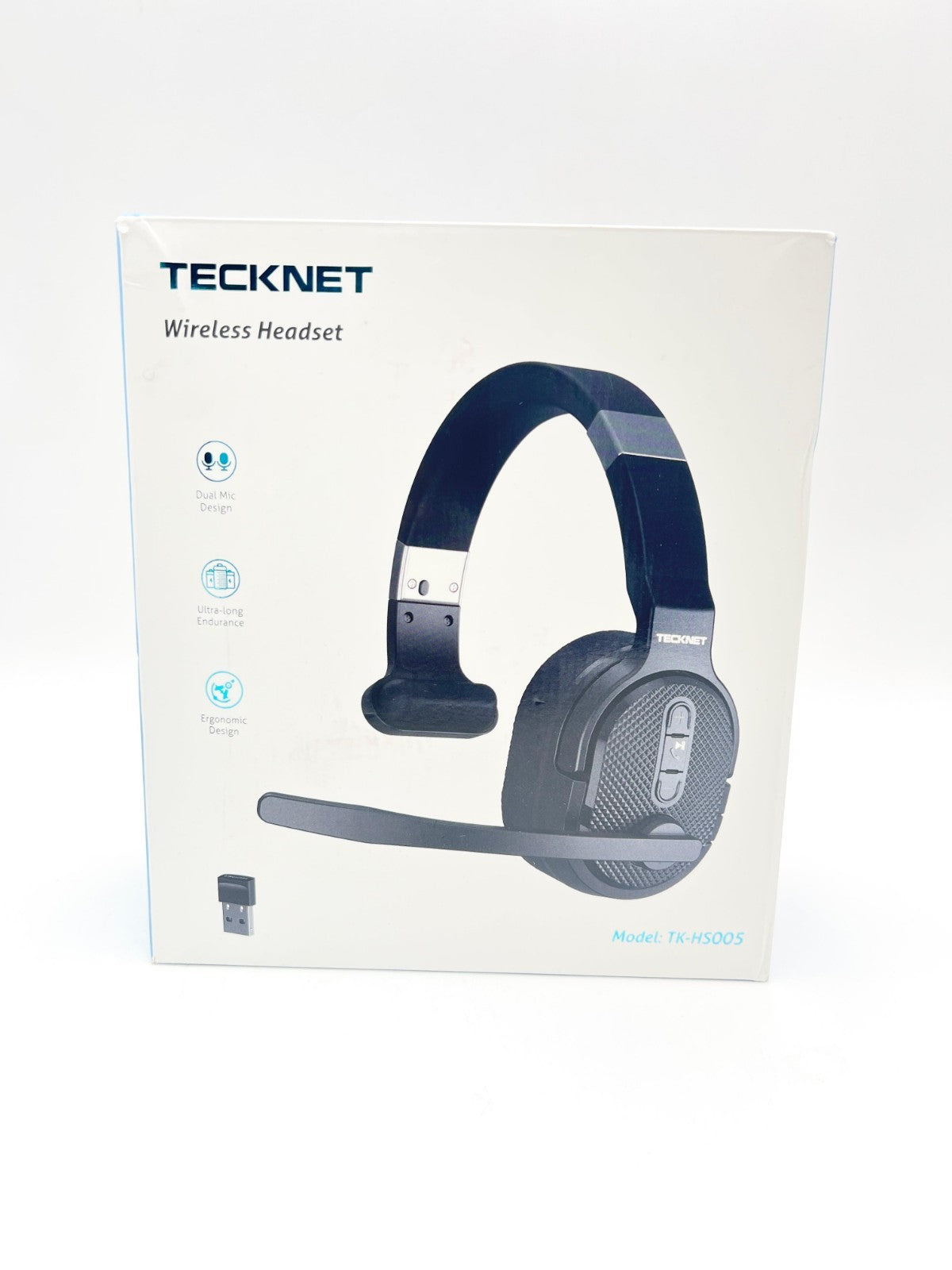 TECKNET Bluetooth Wireless Headset with Microphone for PC Trucker Bluetooth H...