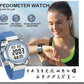 Women Pedometer Watch-Step Tracker Watch with Calories Counter-Non Bluetooth Ped