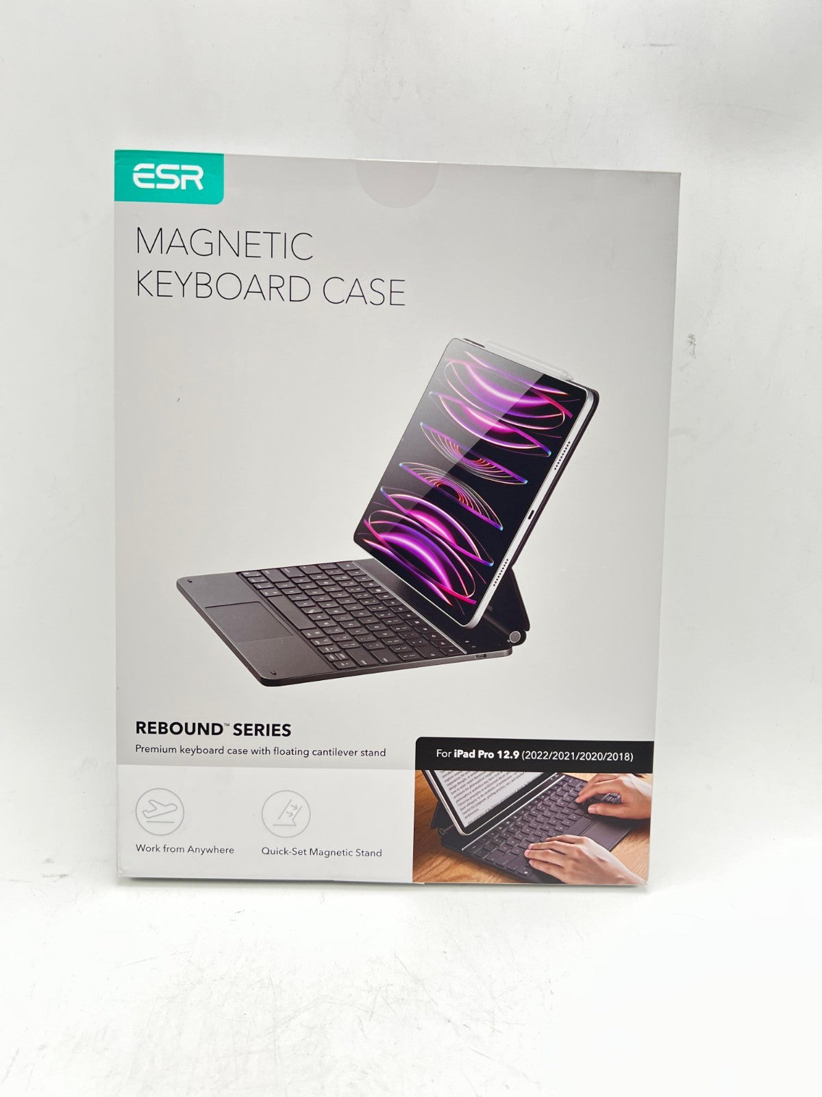 ESR iPad Air 13 Inch Case Keyboard (M3/M2, 2025/2024) & iPad Pro 12.9 inch (3/4/