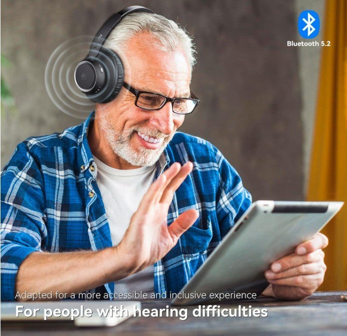 LEVN Bluetooth Wireless TV Headphones Watching Wireless Seniors BLACK NEW