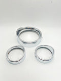 7  Headlight Trim Ring 4.5  Fog Light Trim Ring Set Visor Style Fit for Harley S