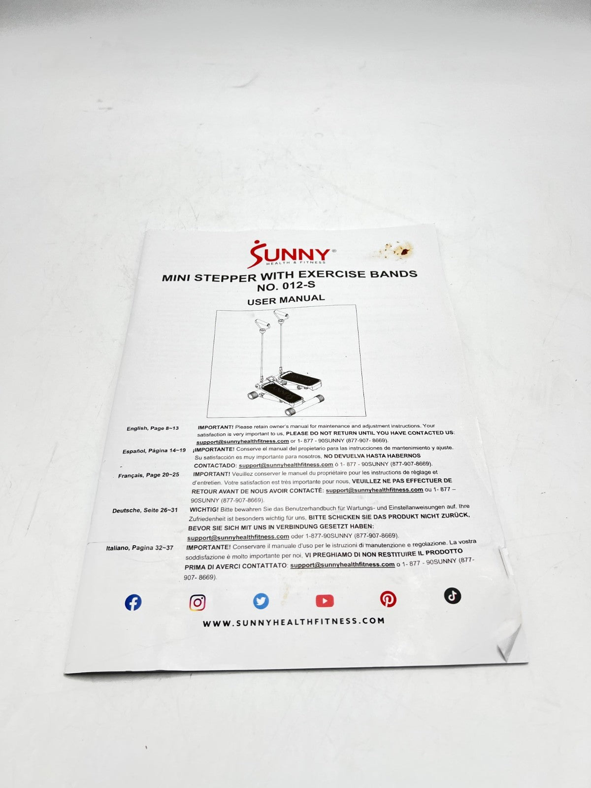 Sunny Health & Fitness Mini Stepper for Exercise at Home, Stair Step Workout Mac