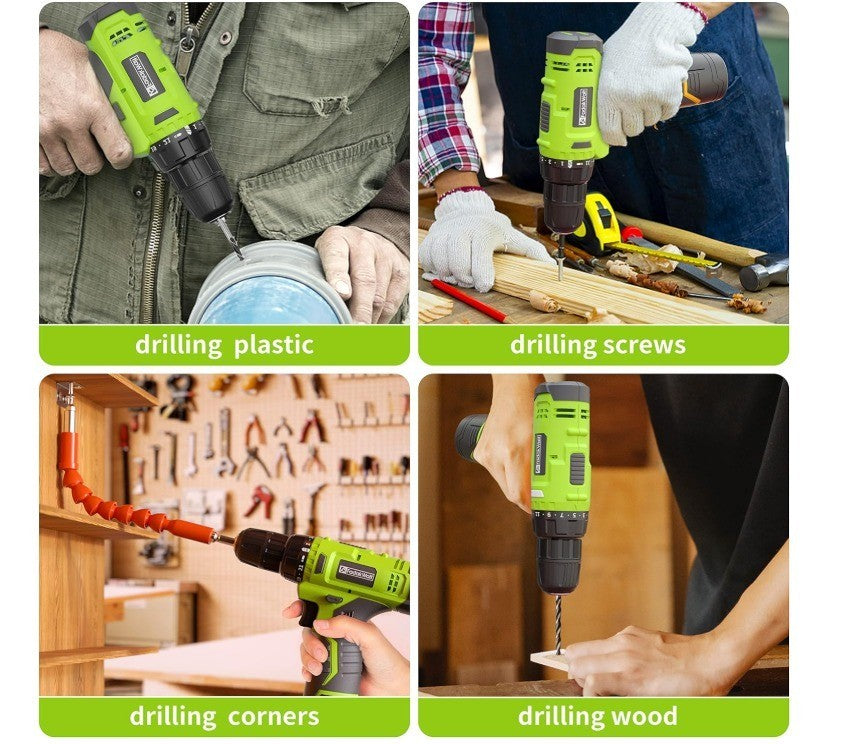 FadakWalt 12V Cordless Drill Set DC8212A—LED, 0–650 RPM, 19 Nm—NEW
