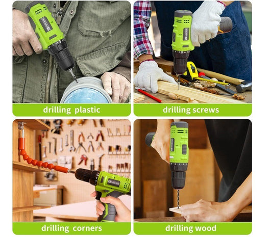 FadakWalt 12V Cordless Drill Set DC8212A—LED, 0–650 RPM, 19 Nm—NEW