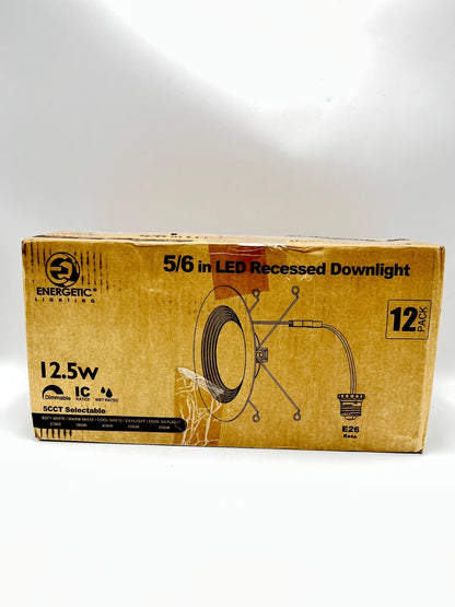 Energetic 12 Pack 5/6 Inch 5CCT LED Recessed Lighting, Dimmable Can Lights with