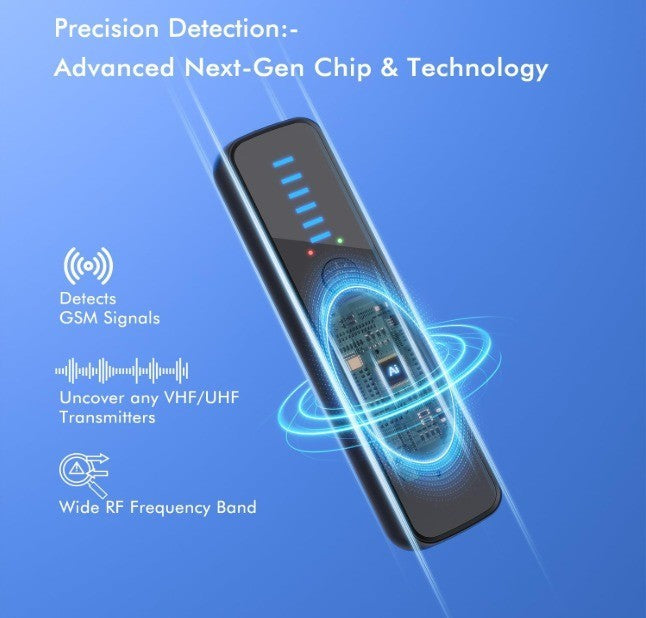 Upgraded Hidden Camera Detector - AI-Powered Anti-Spy Device, GPS Tracker & Bug