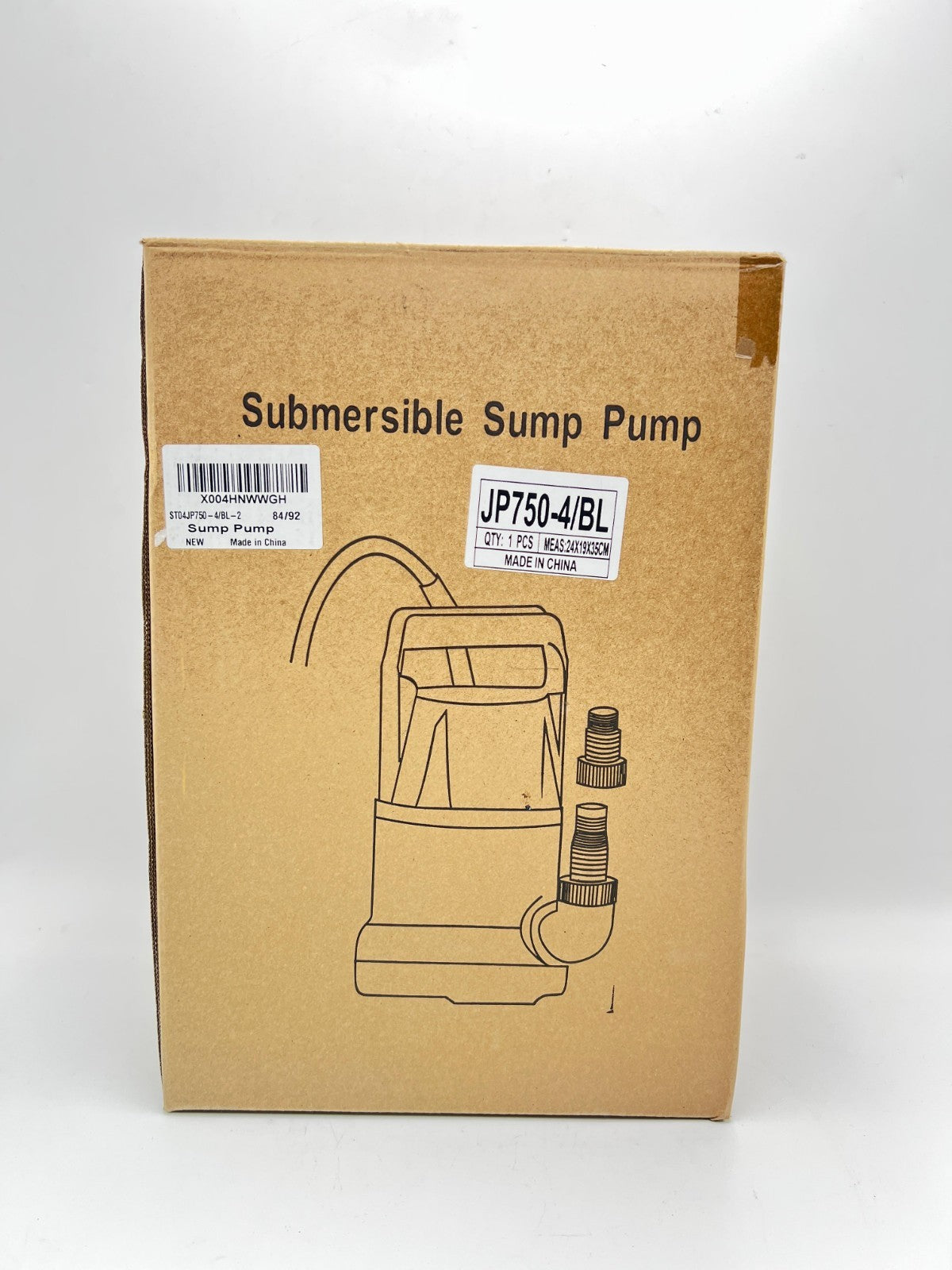 Sump Pump 1.1HP Submersible Clean Dirty Water Pump 5000GPH Portable Draining ...