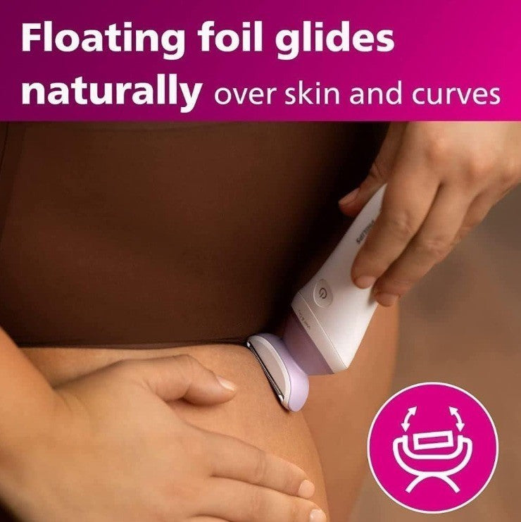 Philips Lady Shaver Series 6000, Single Foil Shaver - Wet & Dry, Cordless - Incl
