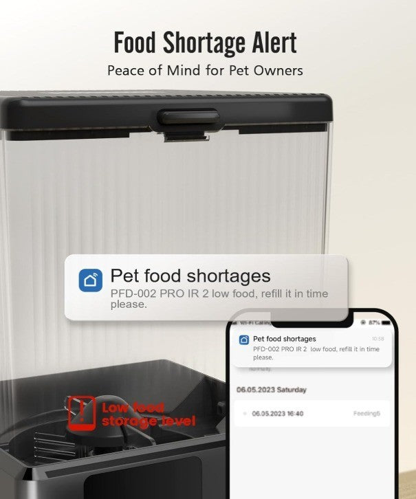 oneisall Automatic Cat Feeder with 5G WiFi, Automatic Cat Food Dispenser for 2 C