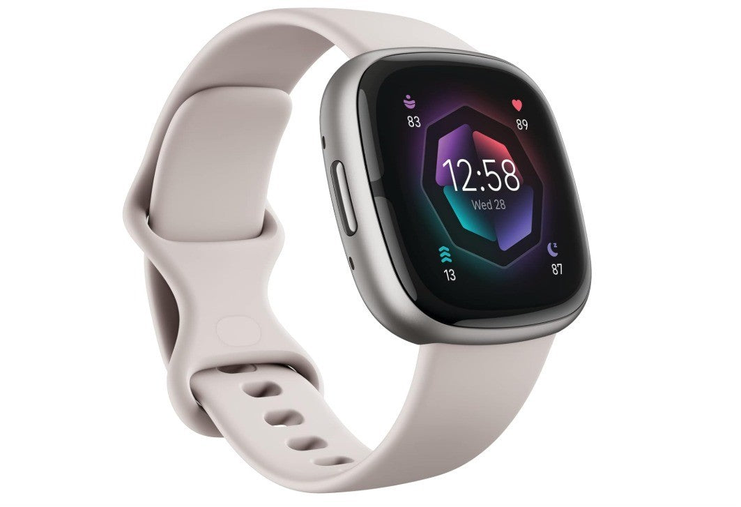 Fitbit Sense 2 Activity Tracker - Lunar White/Platinum Aluminum