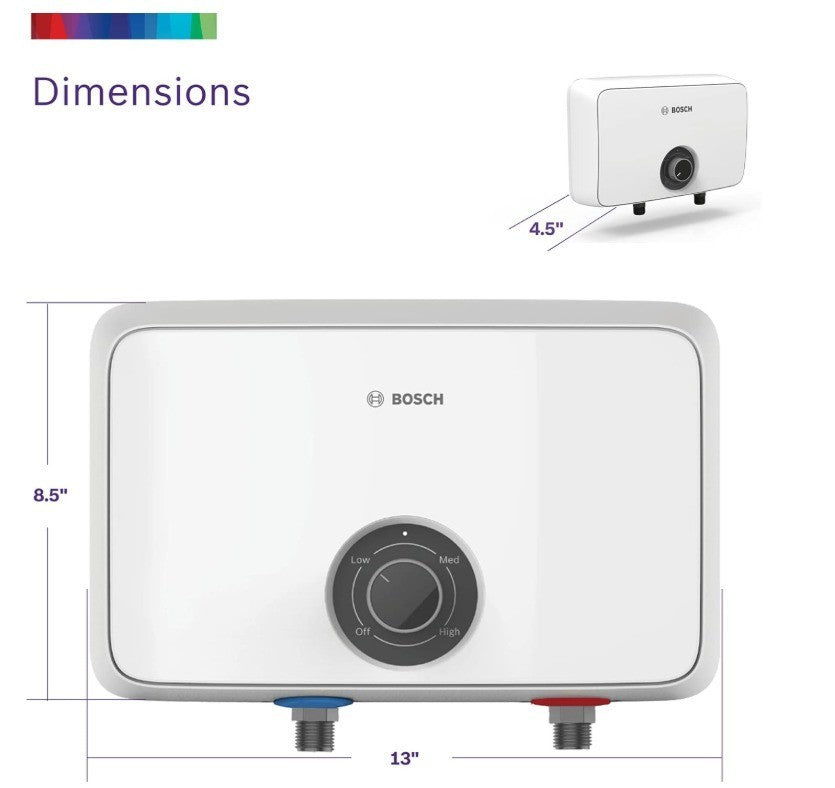 Bosch Thermotechnology Tronic 4000 C Electric Tankless Water Heater | White-Used