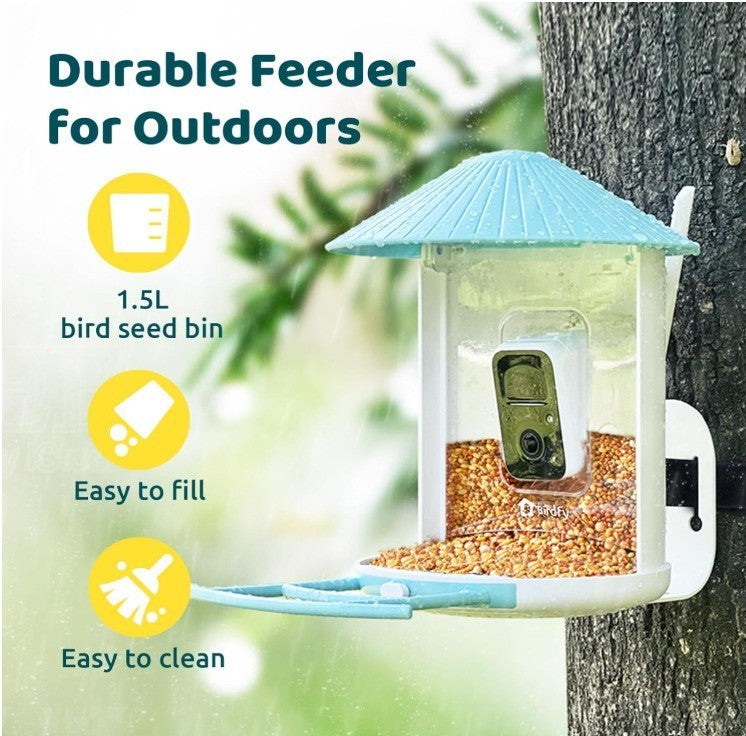 NETVUE Birdfy AI Smart Bird Feeder with Camera Solar Powered AI Auto Capture