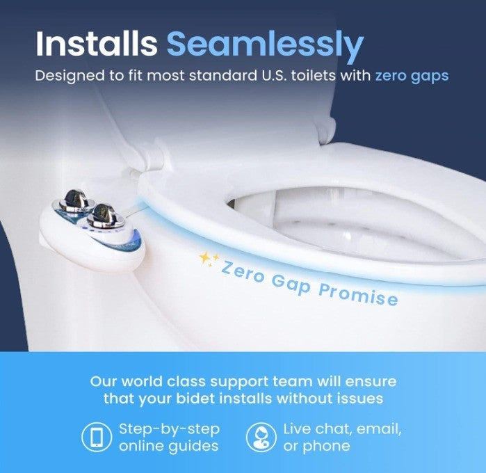 Luxe Bidet Neo 120 Self Cleaning Nozzle Fresh Water Non Electric Bidet WHITE