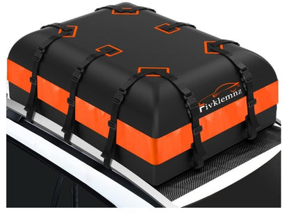 FIVKLEMNZ Car Rooftop Cargo Carrier Roof Bag Waterproof for All Top of Vehicle