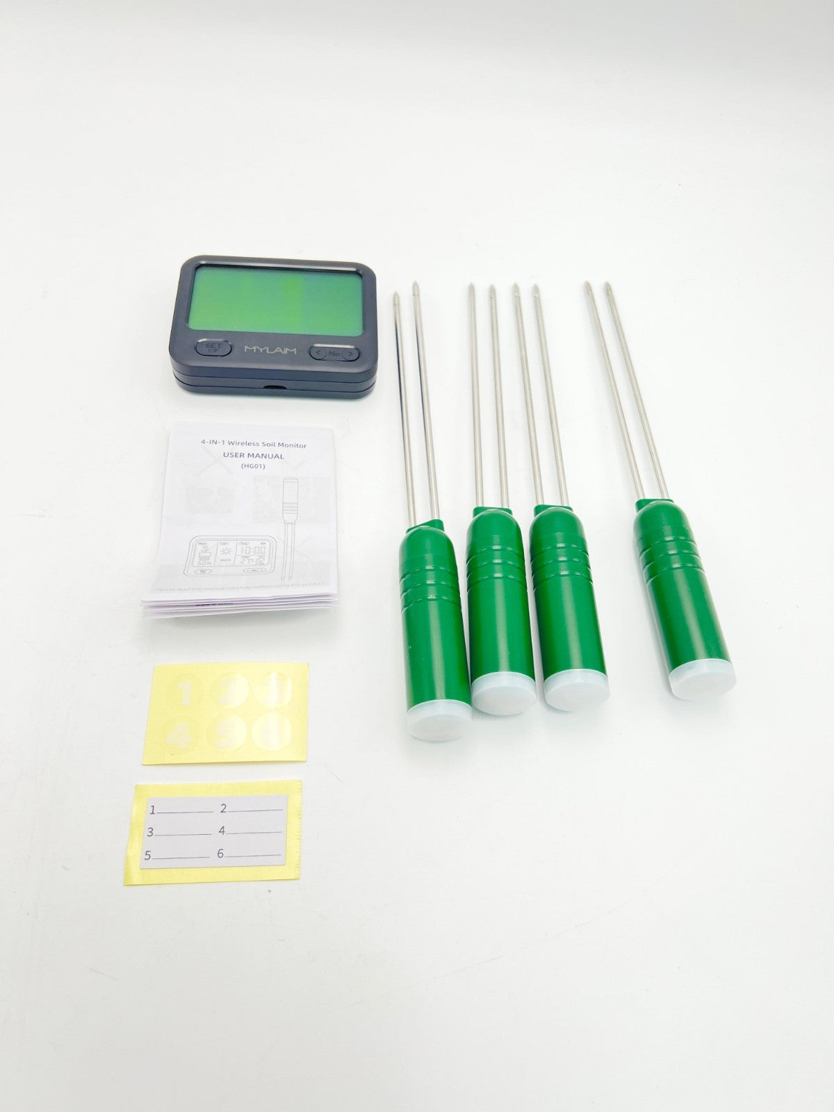 Mylam 4in1 Plant Soil Moisture Meter with 230ft RF Wireless Includes Battery-Wat