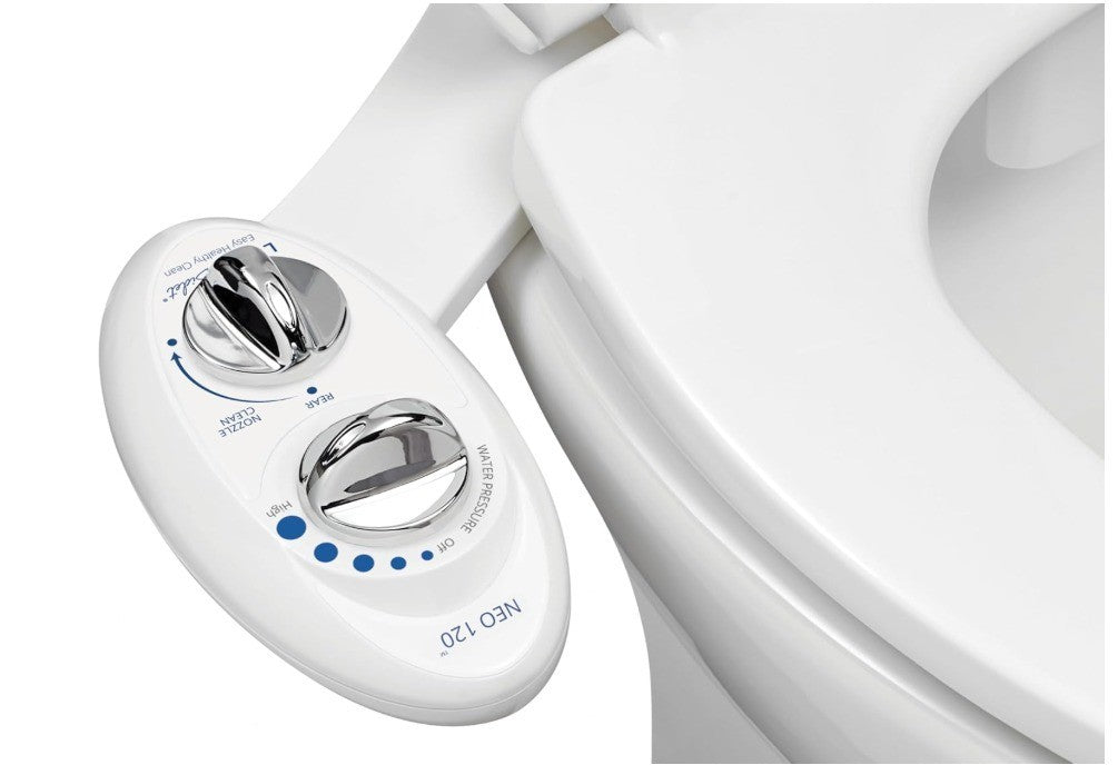 Luxe Bidet Neo 120 Self Cleaning Nozzle Fresh Water Non Electric Bidet WHITE