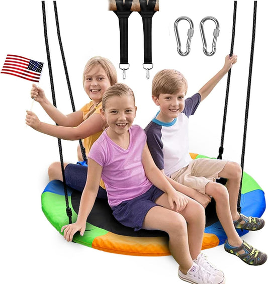 40 Inch Saucer Tree Swing, Large Rope Swing with Children Swing  -Open-Box