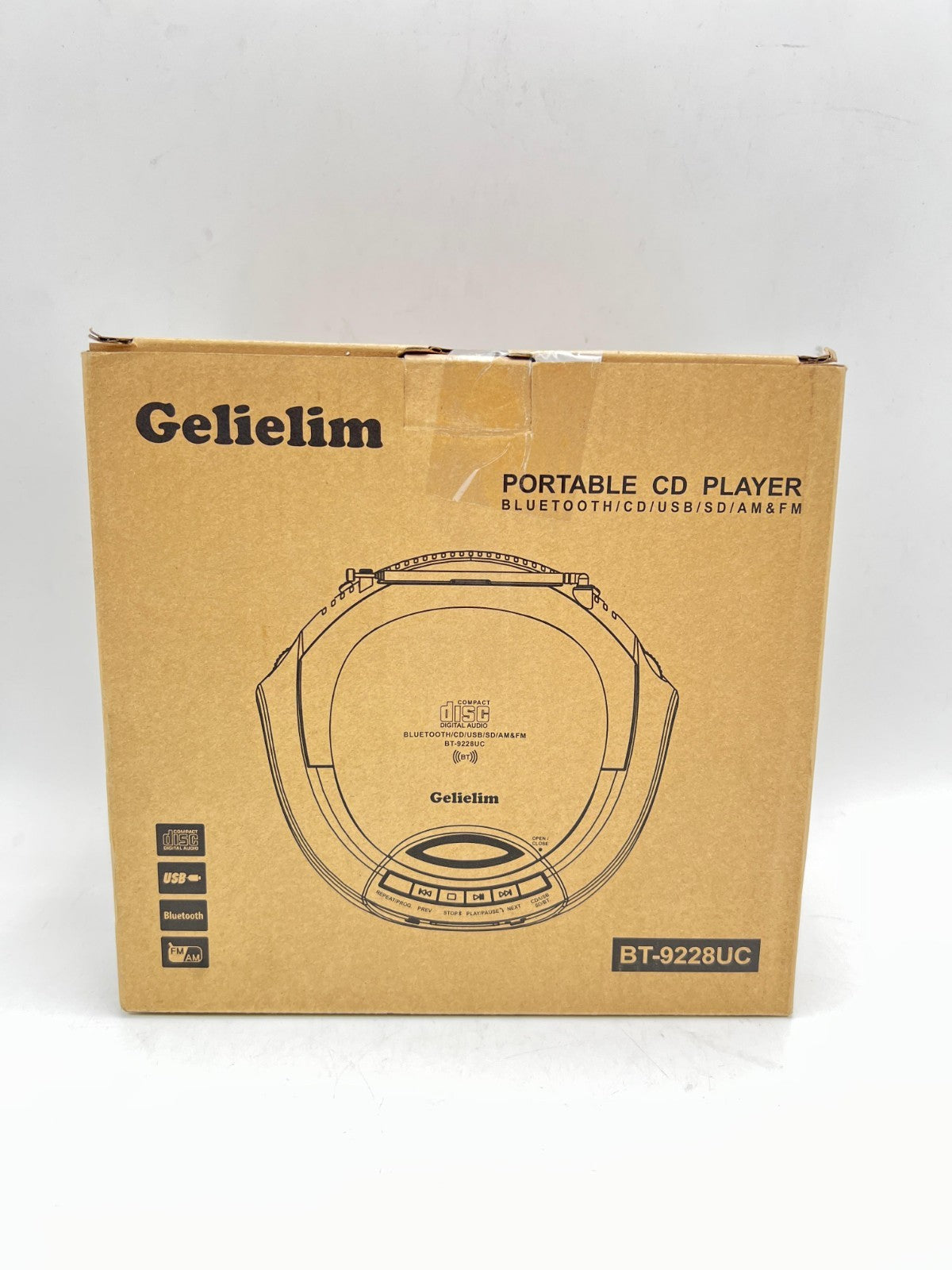 Gelielim Portable CD Players for Home, CD Boombox with AM/FM Stereo Radio, Bl...