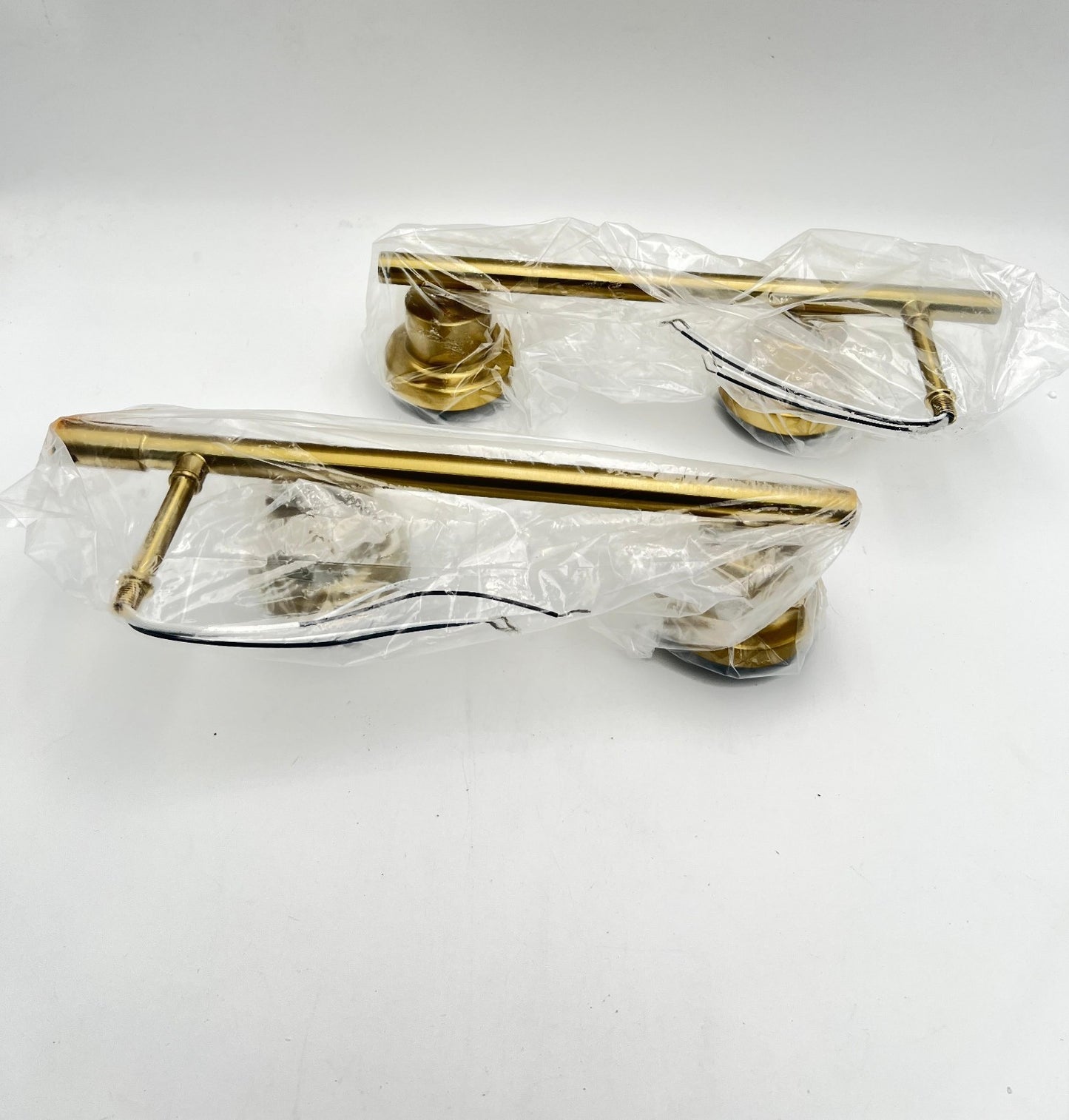 4-Light Vanity Lights, Brushed Gold Bathroom Light Fixture with Striped Texture