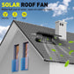 25W Solar Roof Vent Fan with 8 Inch Removable Roof Vents,Solar Attic Exhaust Fan