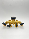4 Way Brass Hose Splitter, 3/4" Brass Hose Faucet Manifold, Garden Hose