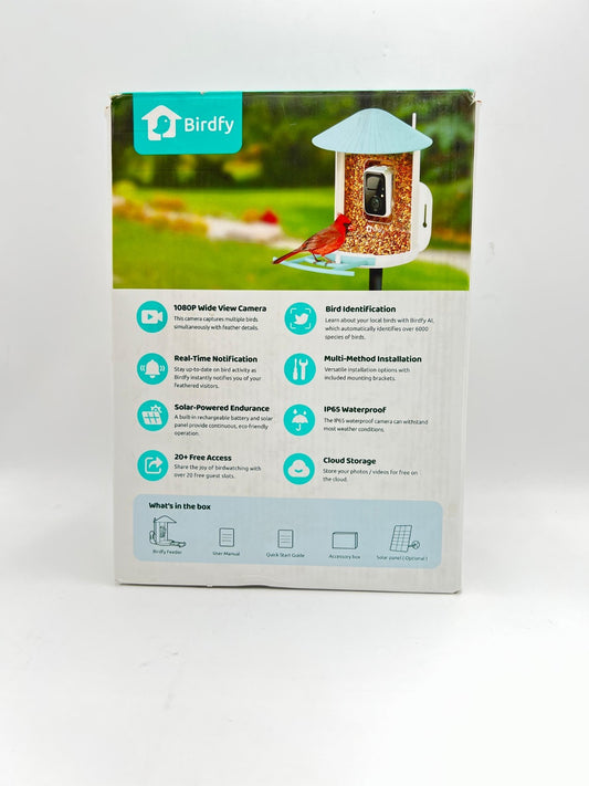 NETVUE Birdfy AI Smart Bird Feeder with Camera Solar Powered AI Auto Capture