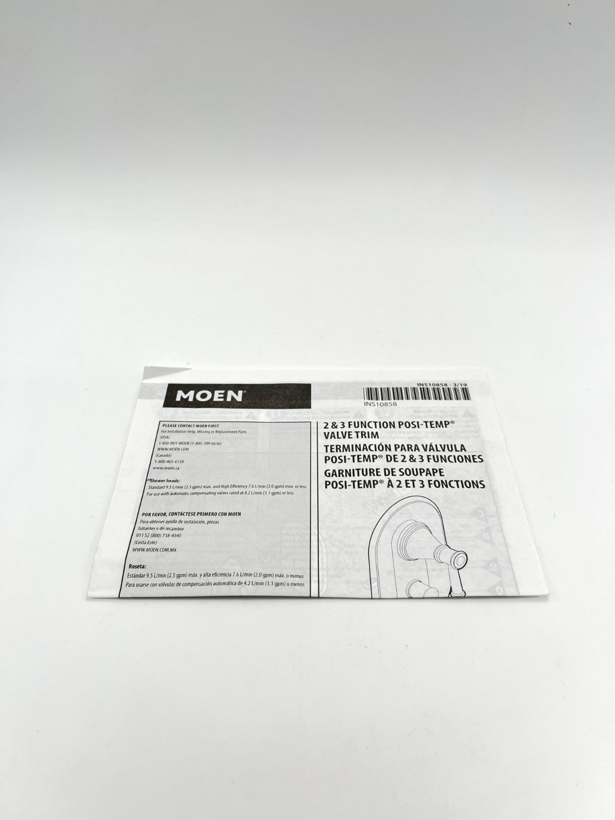 Moen T2900BL Gibson 3-Function Shower Valve Only Trim Matte Black NEW IN BOX