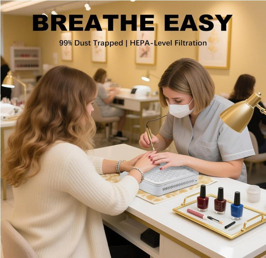 NAIL DUST COLLECTOR FOR HOME & SALON USE, 7800MAH CORDLESS NAIL VACCUM DUST COLL
