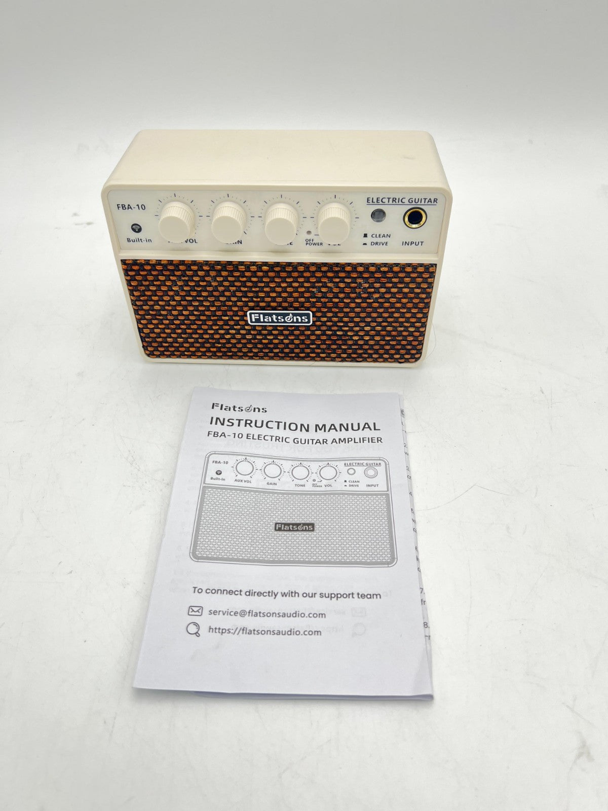 FBA-10 Guitar Amp, 10W Mini Electric Guitar Amplifier with Clean/Drive Channel