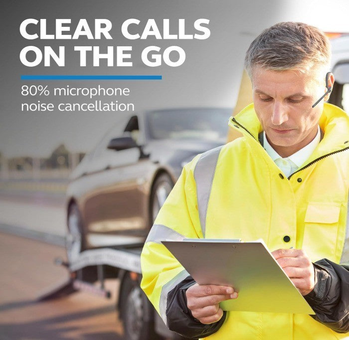 BlueParrott M300-XT SE Mono Bluetooth Wireless Headphones 80% Noise Canceling