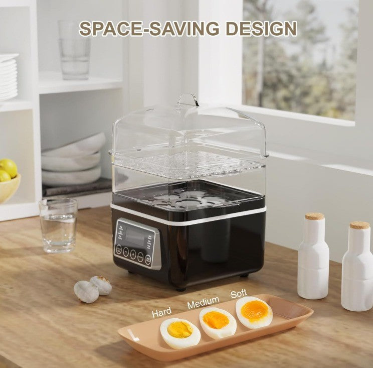 2 Tiers Electric Food Steamer for Cooking, 4 QT Digital Multi Vegetable