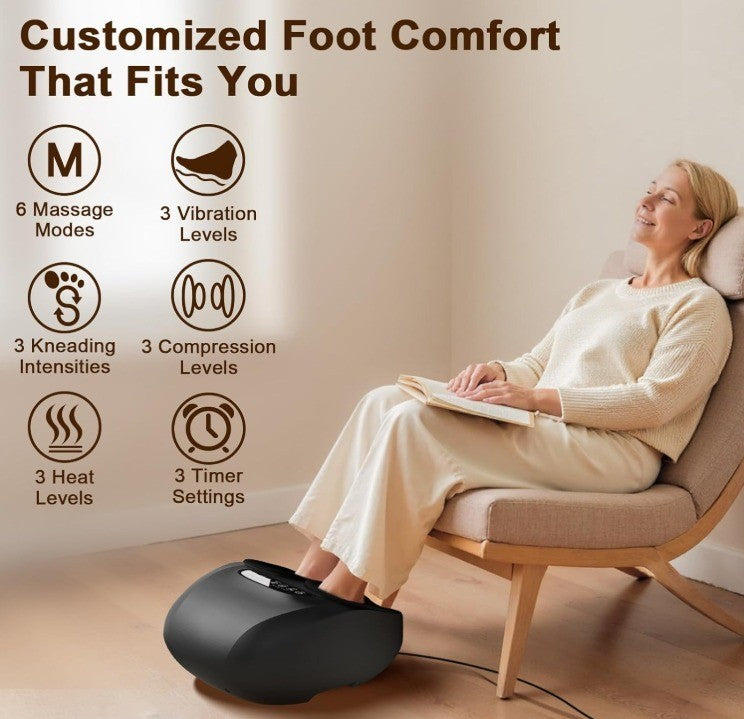 JZBRAIN Shiatsu Foot Massager Machine with Heat : Deep Kneading Foot Massager