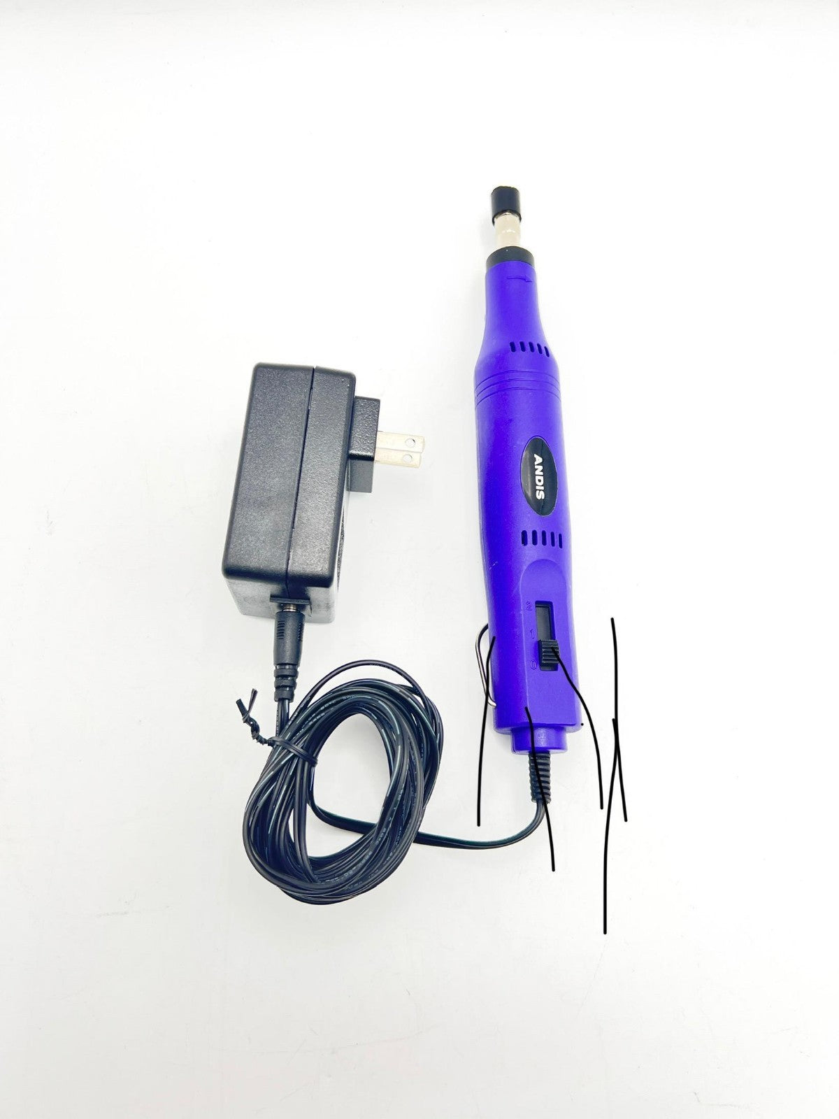 Andis 66745 EasyClip 2-Speed Pet Nail Grinder, Purple - Open-box