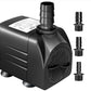 GROWNEER 550GPH Submersible Pump 30W Fountain Water Pump, 2000L/H, with 7.2Ft Hi