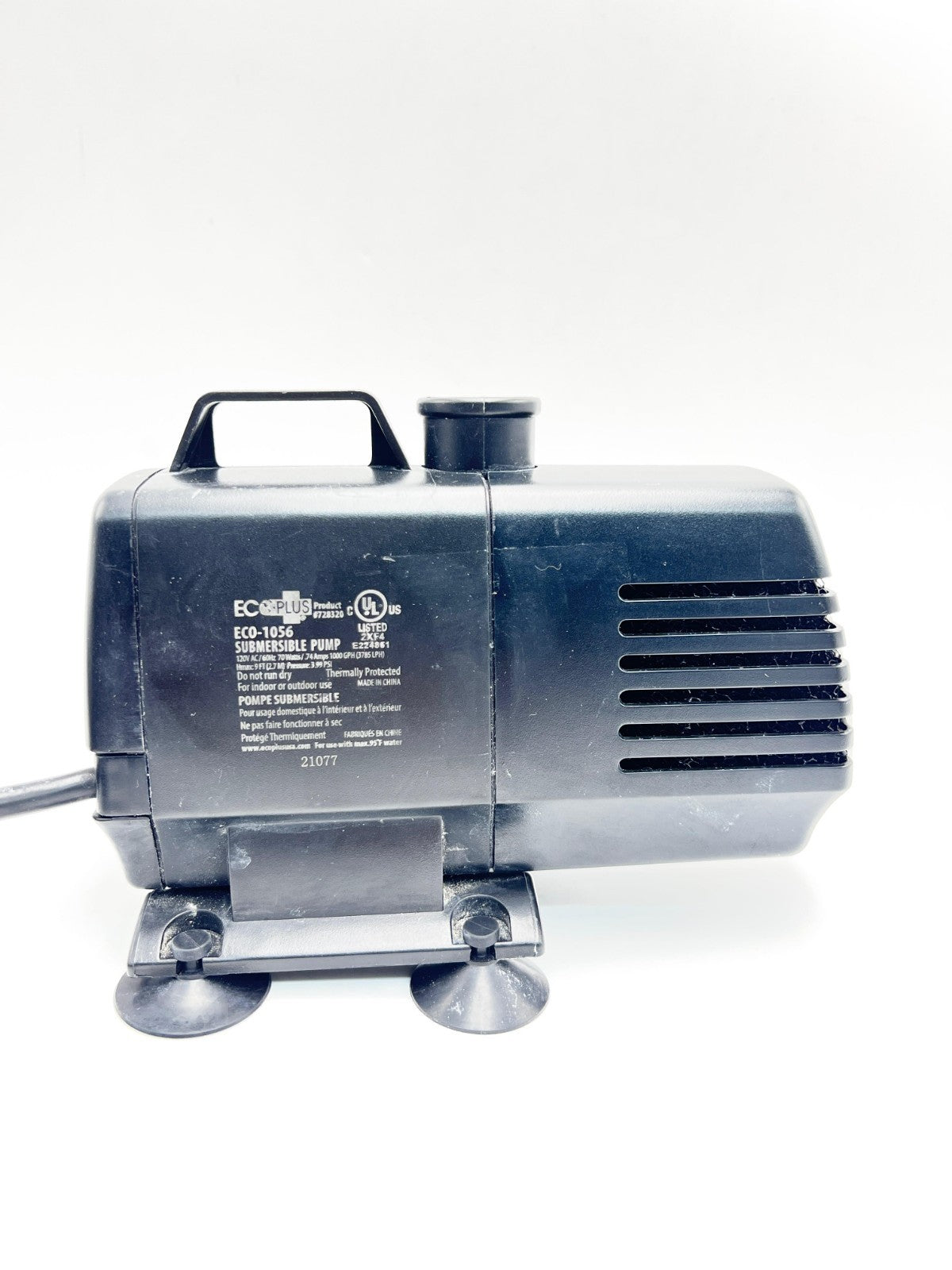 EcoPlus Eco 1056 Water Pump Fixed Flow Submersible Or Inline For Aquariums