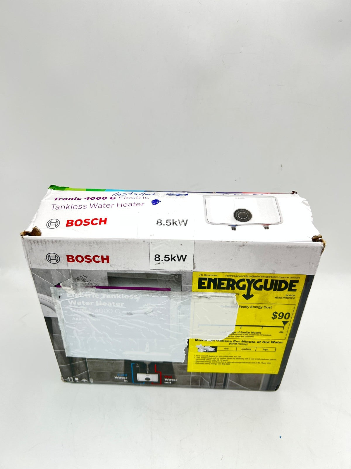 Bosch Thermotechnology Tronic 4000 C Electric Tankless Water Heater | White-Used