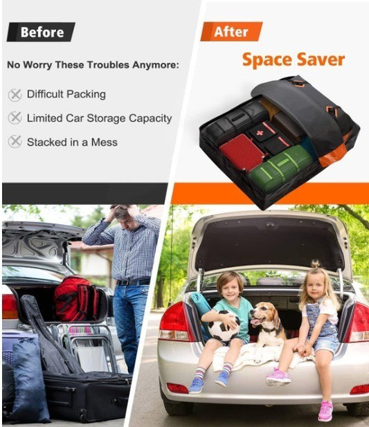 FIVKLEMNZ Car Rooftop Cargo Carrier Roof Bag Waterproof for All Top of Vehicle