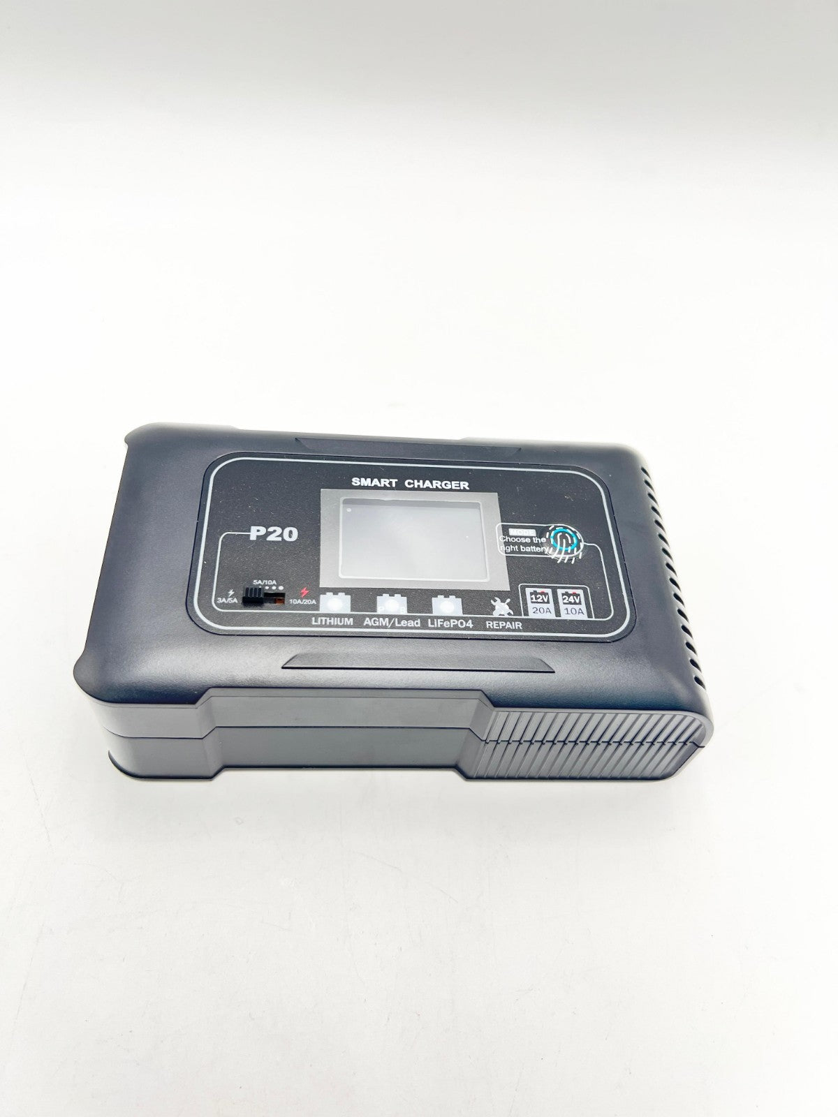 20-Amp Smart Battery Charger,Lithium,LiFePO4,Lead-Acid(AGM/Gel/SLA..) Car...