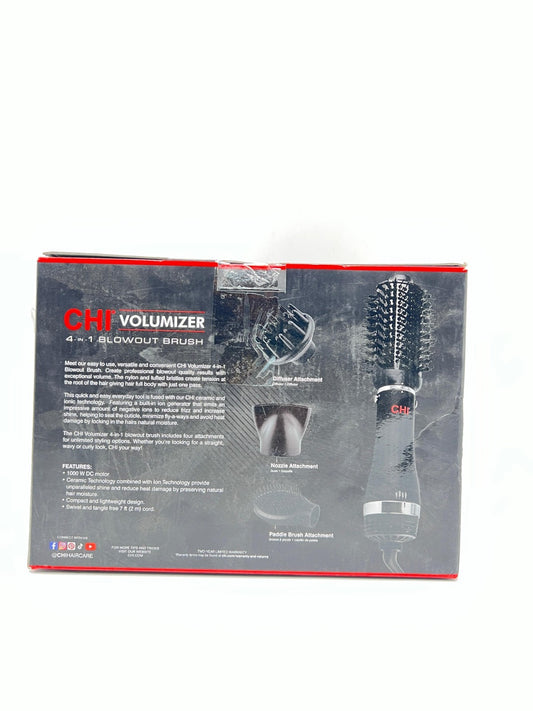 CHI Volumizer 4-in-1 Blowout Brush/Hair Dryer Creates Smooth/Silky & Shiny Hair