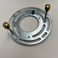 Modern LED Brass Ceiling Light Fixture Dimmable 3000K-5500K Semi-Flush Mount