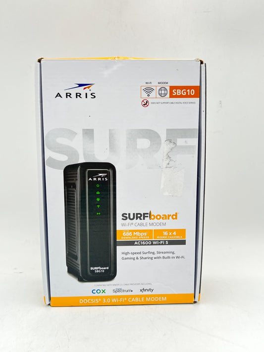 ARRIS (SBG10)-Cable Modem Router Combo Fast DOCSIS 3.0 16 x 4 Gigabit & AC1600