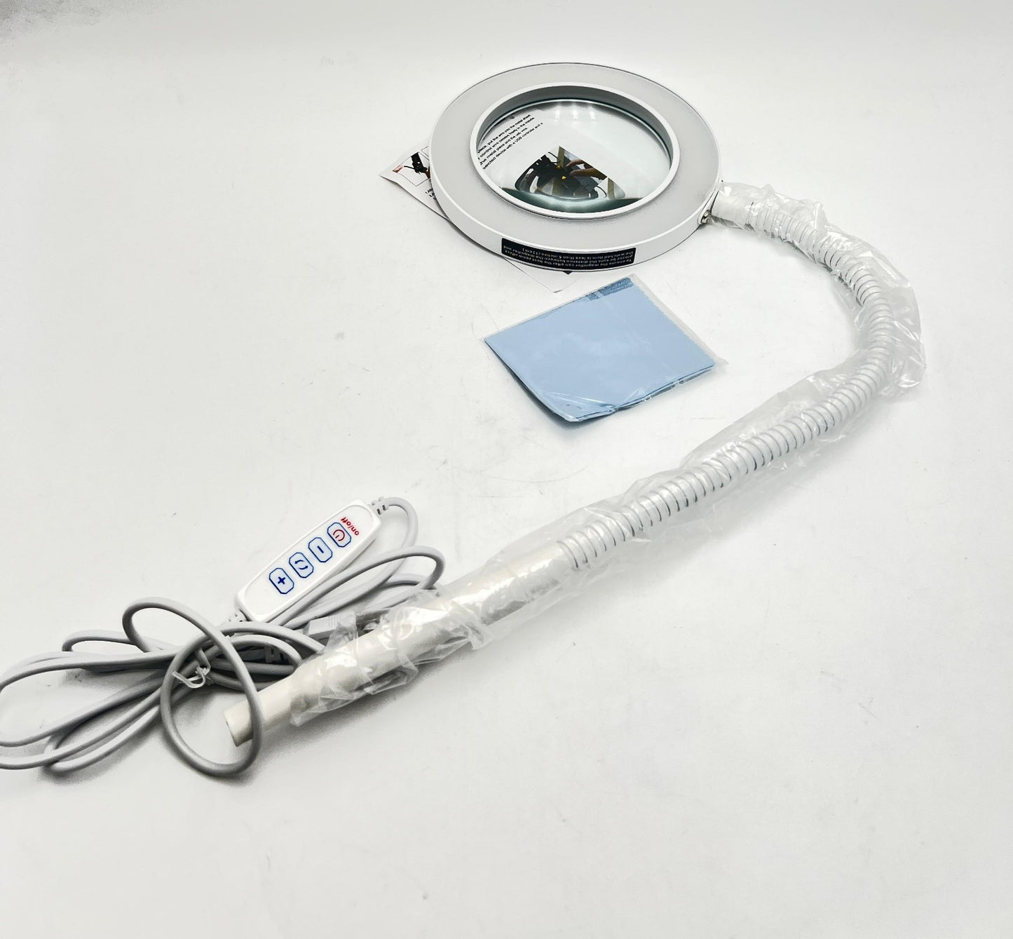 HITTI 10X Magnifying Glass with Light and Clamp, Hands Free Magnifying Floor ...