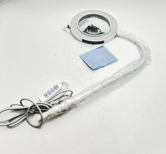 HITTI 10X Magnifying Glass with Light and Clamp, Hands Free Magnifying Floor ...