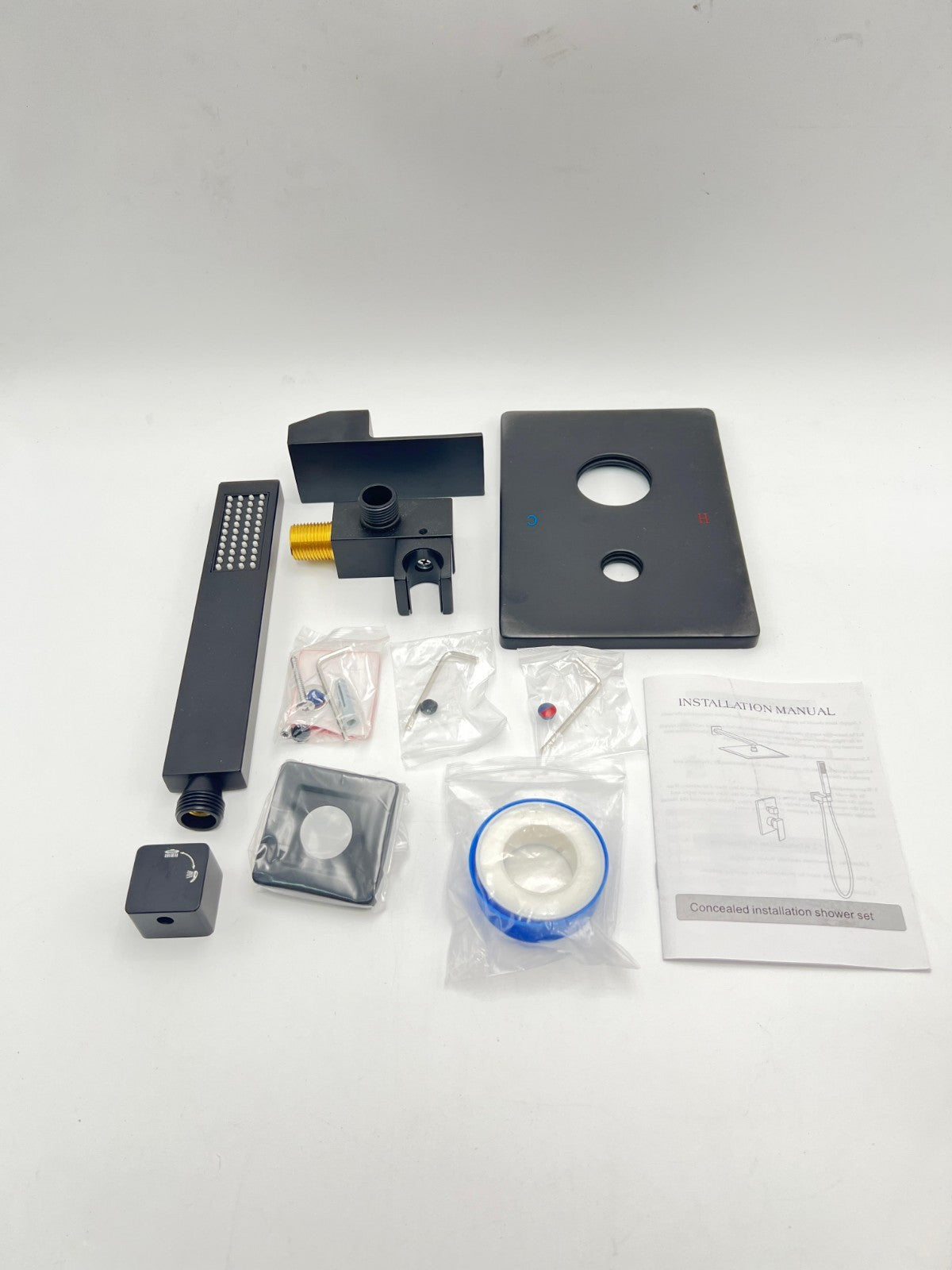 Matte Black Shower System YCAIKOI Wall Mount Shower Faucet Set for Bathroom 10 I