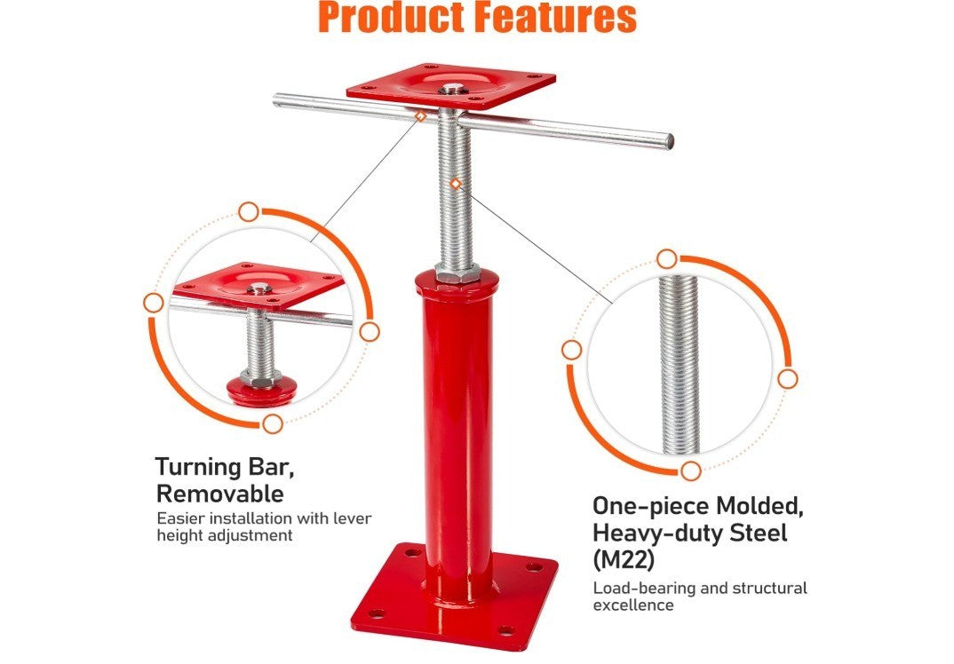 4PCS House Jacks for Leveling Crawlspace 11''-16''Adjustable Support